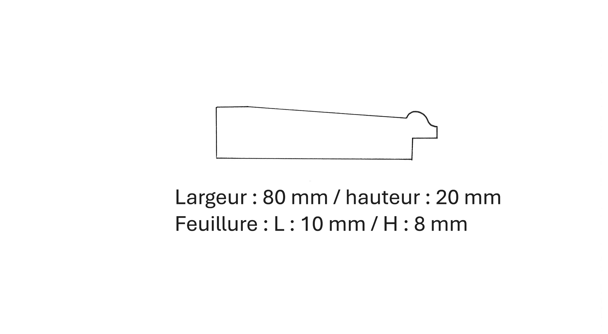 Cadre Marie-Louise pente 80